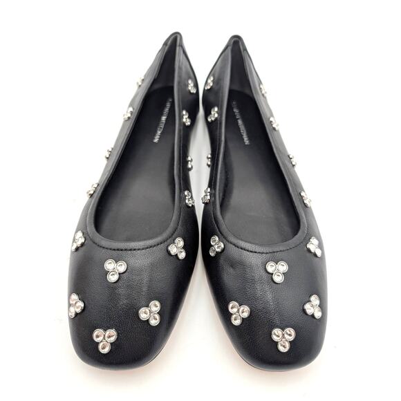 Stuart Weitzman Tammy Leather Ballet Flats Women's Black Size US7.5 EU38 - Picture 10 of 12